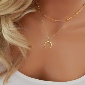 3 for $20 Crescent Moon Layered necklace